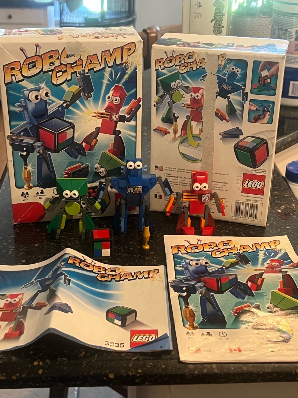 Lego Robo Champ Set with Blue, Red, Green, Black and White Elements